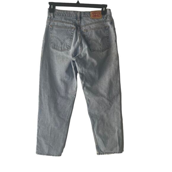 Levi's 550 Vintage Women's Size 10 Crop Gray Light Wash High Rise Straight Jeans - Picture 5 of 12